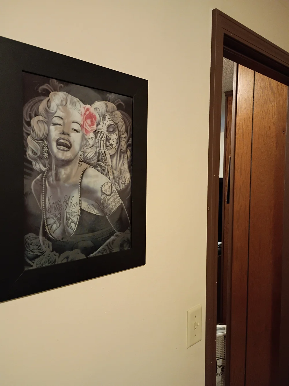 Marilyn Monroe Black and White Framed Pop Art Print